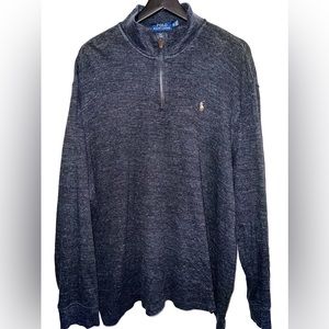 Grey Polo Ralph Lauren quarter zip sweater EUC